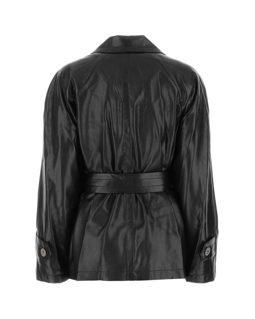 Low Classic Black Synthetic Leather Shirt