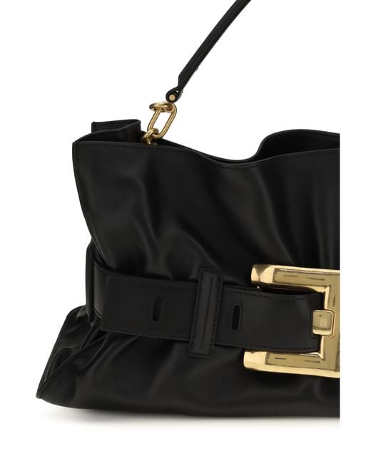 Balmain Black Handbag Anthem Calf Leather Shoulder Bags