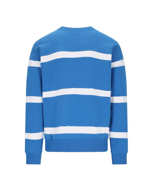 J.W. Anderson Blue Striped Sweatshirt for men