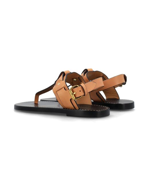 Isabel Marant Brown Iconic Thong Sandals