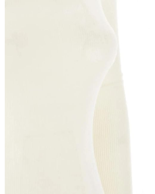 Bottega Veneta White Classic Turtleneck Sweater