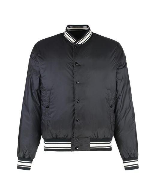 Moncler Black Bouchet Bomber Down Jacket Polyamide for men