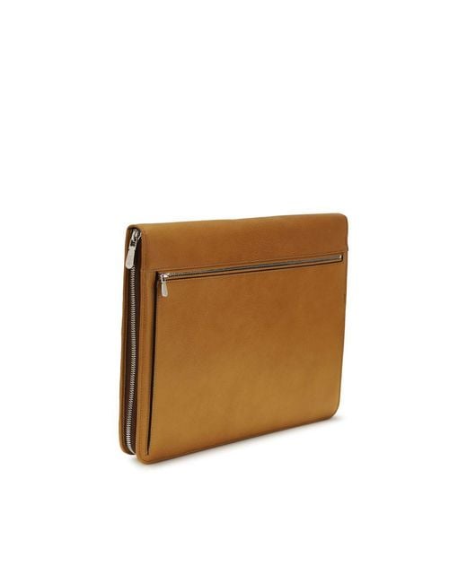 Brunello Cucinelli Brown Calf Leather Bos Taurus Wallet for men