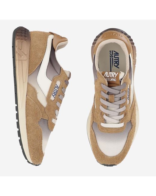 Autry Natural Sneakers Reelwind Leather Trainers for men