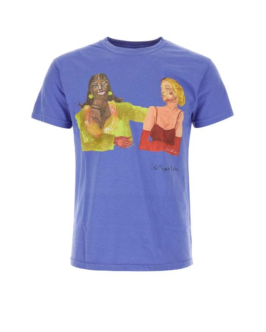 Kidsuper Blue Cerulean Cotton T-Shirt for men