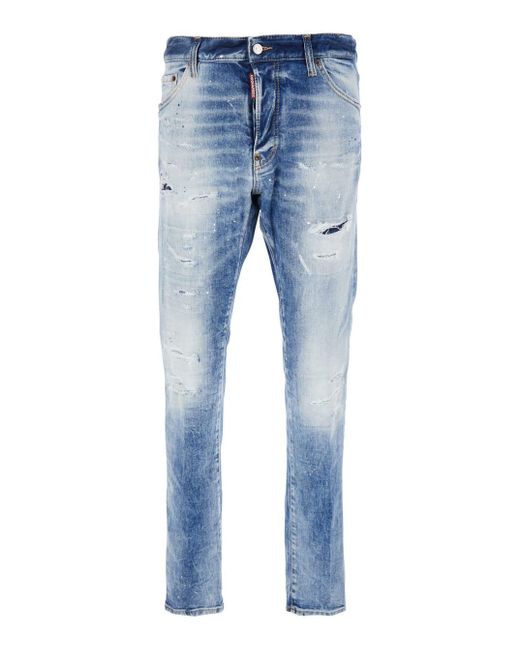 DSquared² Men's Blue Cool Guy' Five Pocket Jeans