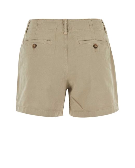 Polo Ralph Lauren Beige Cotton Shorts in Natural | Lyst