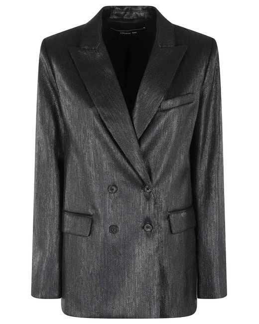 FEDERICA TOSI Black Blazer D/P Rafia