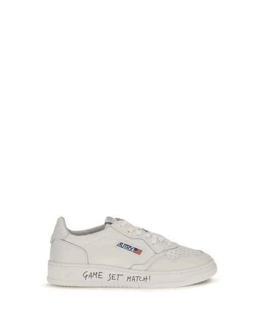 Autry White Sneakers Medalist Low Trainers for men