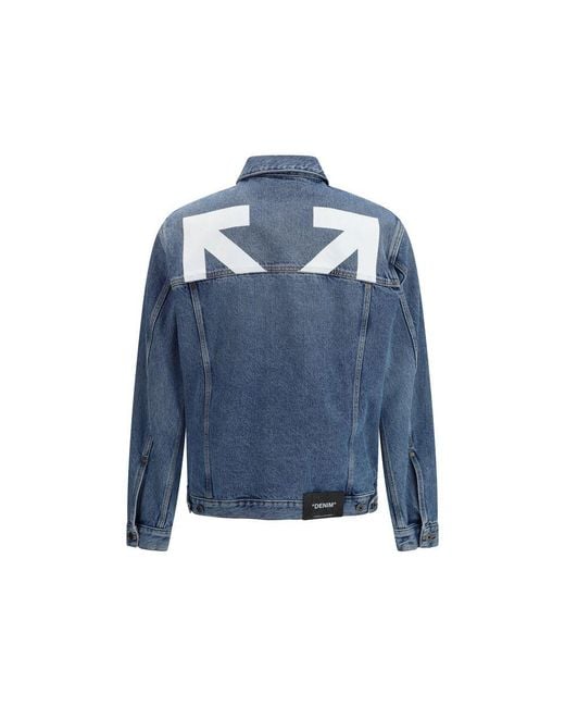 Off-White c/o Virgil Abloh Blue Cotton Denim Jacket - L for men