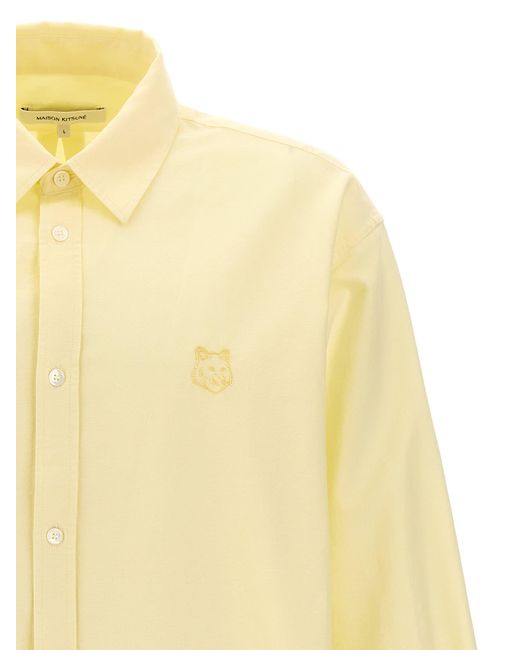 Maison Kitsuné Yellow 'Contour Fox Head Skate' Shirt for men