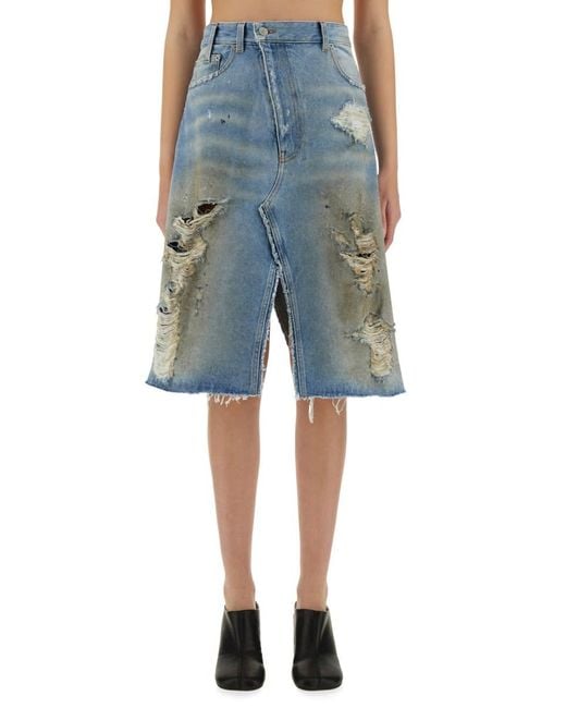 【送料&関税込】MM6 Maison Margiela destroyed Midi Skirt MM6 by Maison Martin Margiela Destroyed