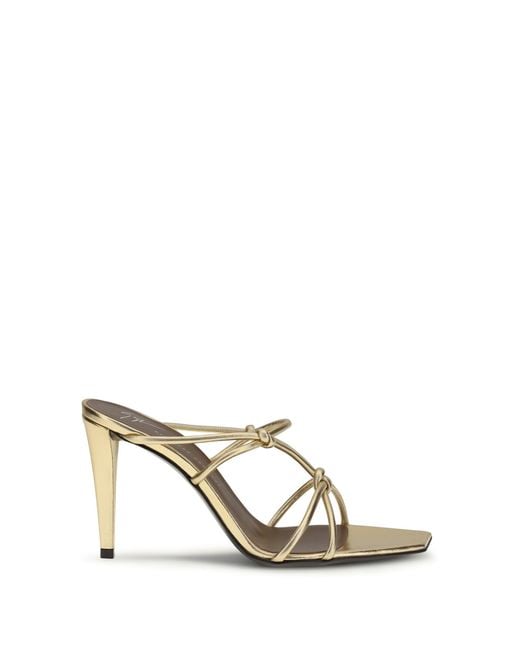 Giuseppe Zanotti White Gz Key Mule 90 Sandals Calf Leather Bos Taurus