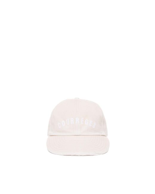 Courreges White Logo Patch Baseball Hat