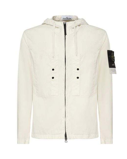 Stone Island Natural Jacket Supima Cotton Twill Stretch-Tc for men