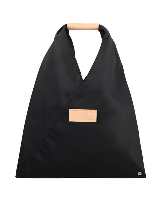 MM6 by Maison Martin Margiela Japanese Bag Satin Small in Black | Lyst