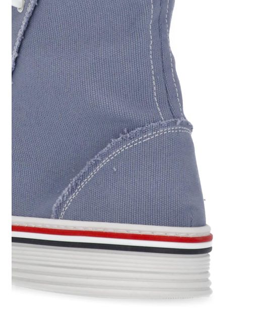 Thom Browne Blue Canvas Sneakers for men