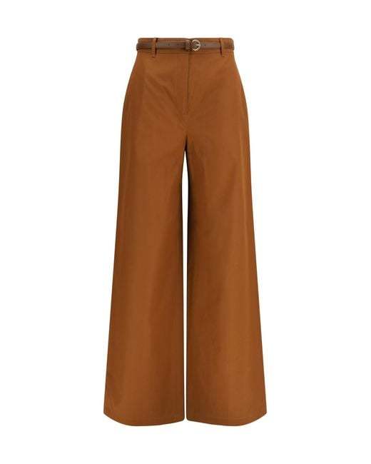 Max Mara Brown Farea Pants Cotton