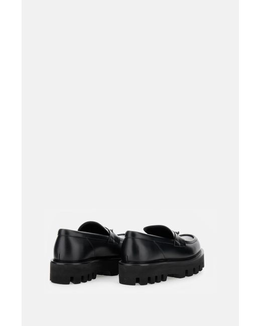 Alexander McQueen Black Calf Leather Loafers for men