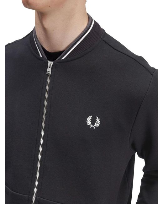 Fred Perry Blue Sweatshirt With Logo for men