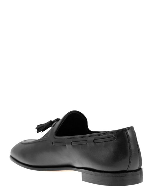 Church's Black Brushed Calf Leather Loafer for men