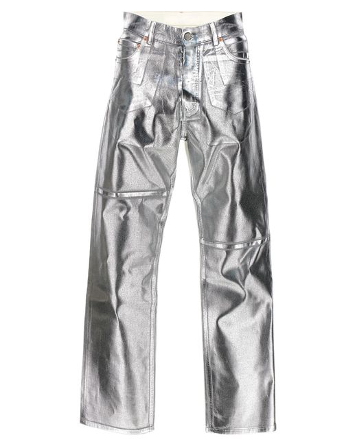MM6 by Maison Martin Margiela Gray Coated Jeans for men