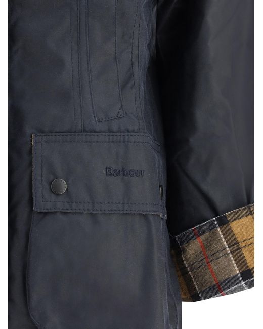 Barbour Blue Breadnell Waxed Jacket Cotton
