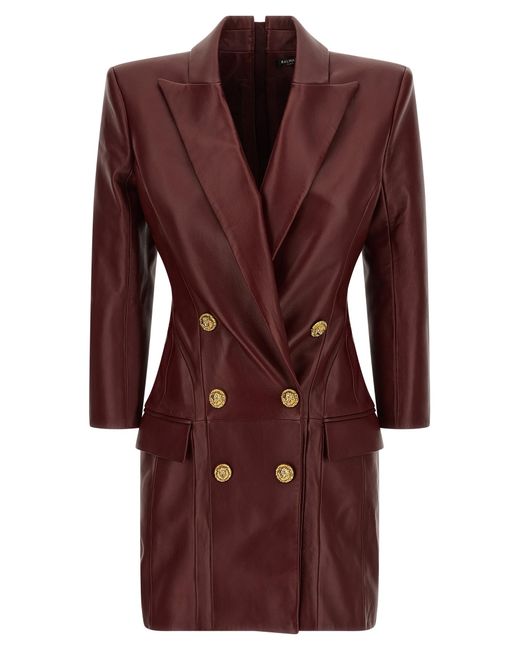 Balmain Red Blazer Dress