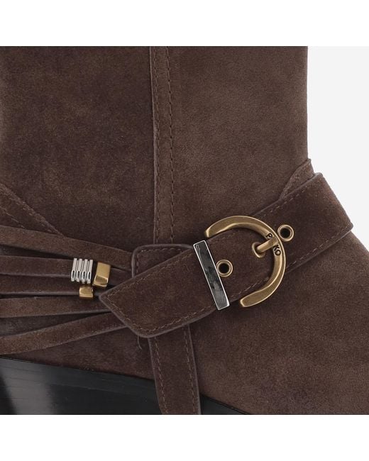 Pinko Brown Ankle Boots Jane O7 Suede Upper: Bovine Leather