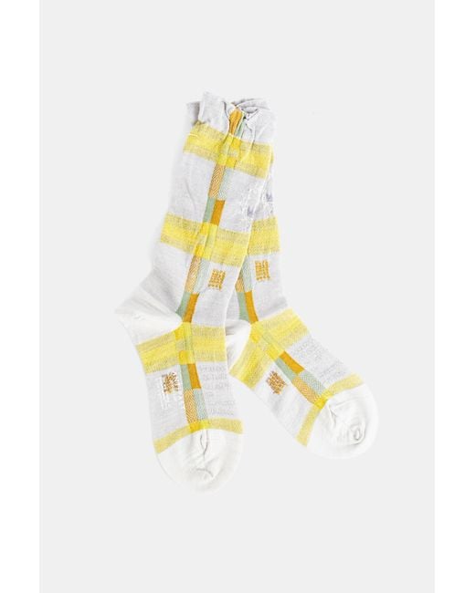 Antipast White And Checked Socks