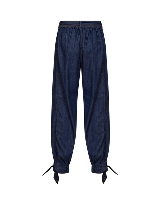 Zimmermann Blue Ink Denim Aster Harem Trousers