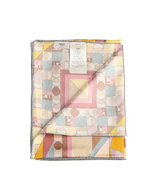 Fendi Pink Moonlight Echoes Silk Scarf