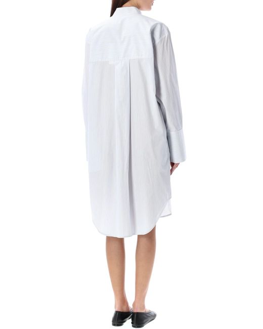 Rohe White Striped Shirt Dress