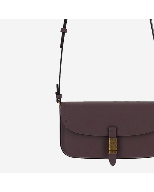 Pinko White Saddle Leather Shoulder Bag