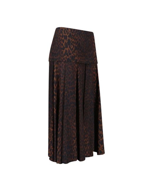 Balenciaga Multicolor Leopard-Print Maxi Skirt