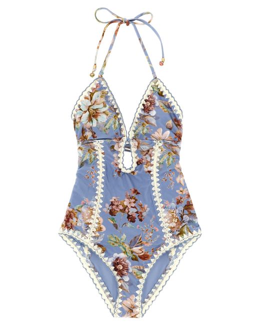 Zimmermann Blue Awaken One-Piece Swimsuit