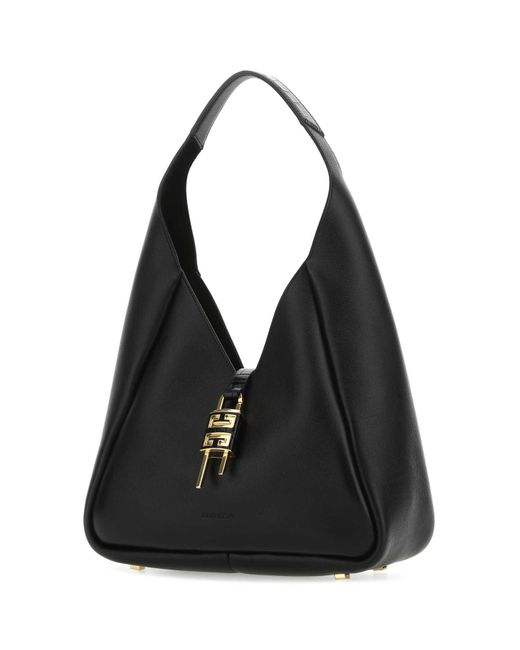 Givenchy Black Leather Medium G-Hobo Handbag