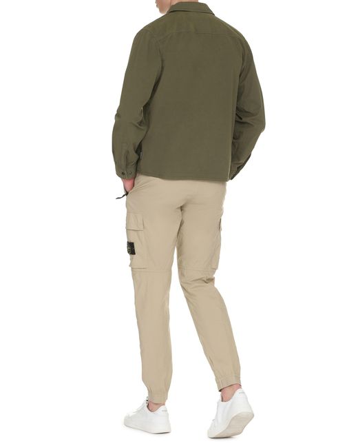 Woolrich Green Cotton Overshirt Shirt for men