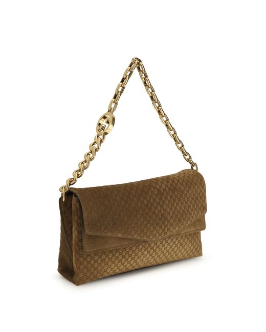 Gucci Brown Shoulder Bag Suede Pepper/Pepper Outer: Handbags
