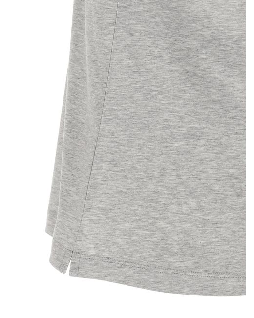 Brunello Cucinelli Gray Logo Print T-Shirt for men