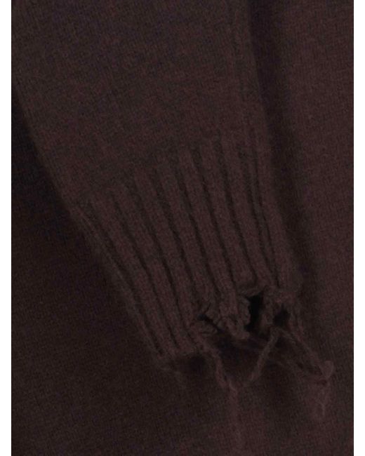 Low Classic Black Damage Crop Sweater