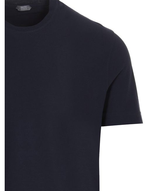 Zanone Blue Ice Cotton T-Shirt for men