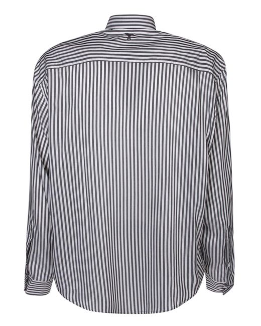 AMI Blue Cream/ Striped Shirt Ami Paris for men