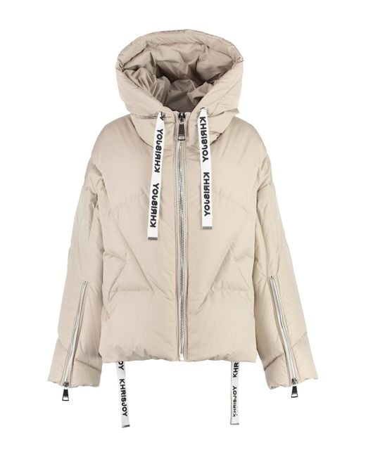 Khrisjoy Natural Puff Khris Iconic Hooded Down Jacket
