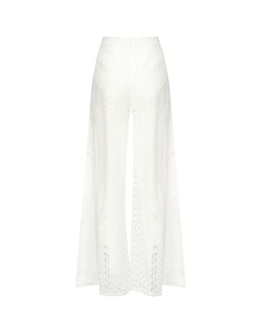 Charo Ruiz White Orsie Trousers