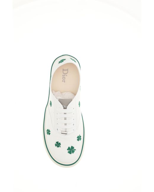 Dior White Sneakers Cotton- Upper: Trainers