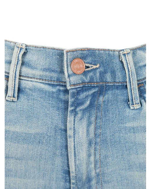 Mother Blue The Hustler Ankle Fray Jeans