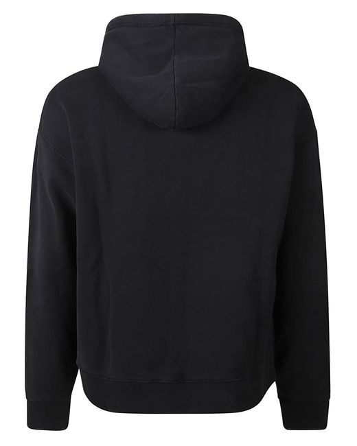 DSquared² Black Relaxed Fit Logo Hoodie for men