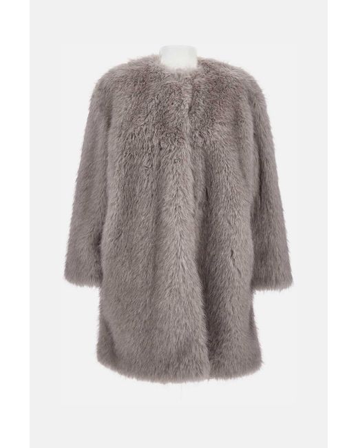 Max Mara Gray Fur Coat
