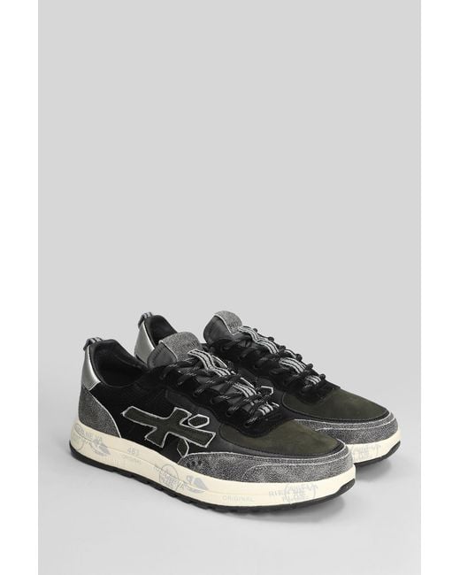 Premiata Black Nous Sneakers for men